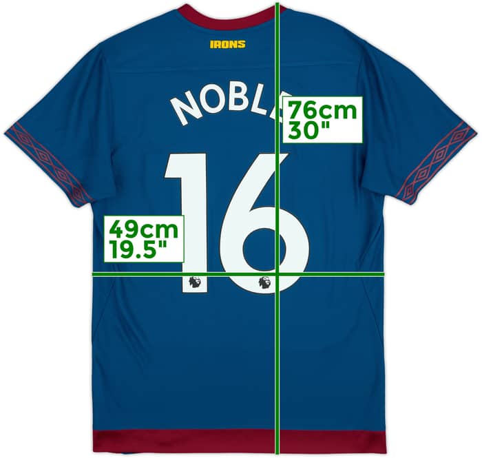2018-19 West Ham Away Shirt Noble #16 - 8/10 - (M)