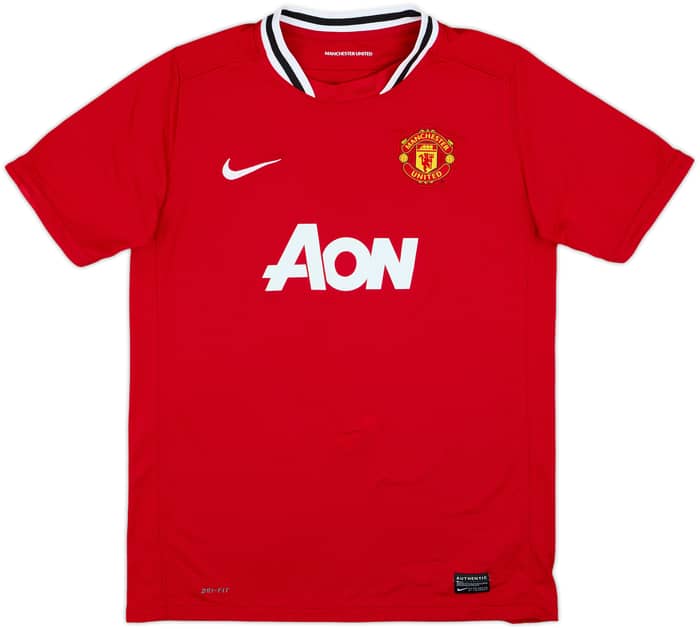 2011-12 Manchester United Home Shirt #7 - 8/10 - (XL.Boys)