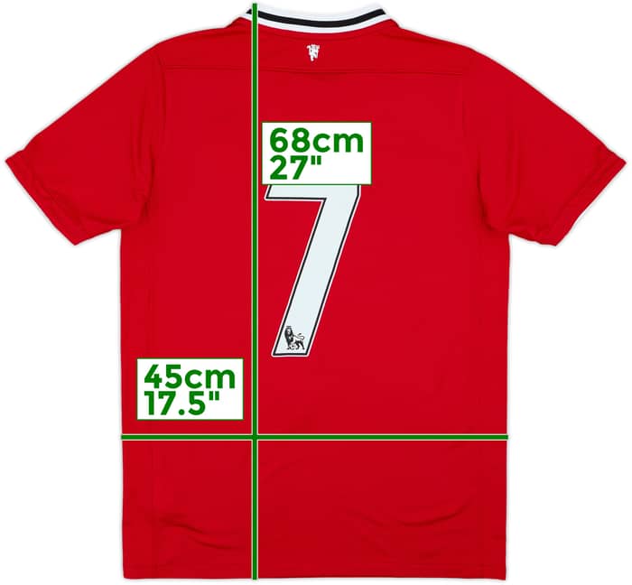 2011-12 Manchester United Home Shirt #7 - 8/10 - (XL.Boys)