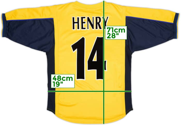 1999-01 Arsenal Away Shirt Henry #14 - 8/10 - (S)