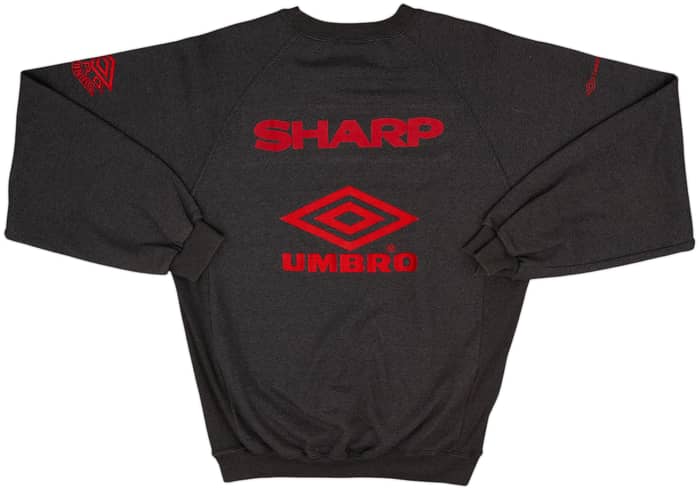 1995-96 Manchester United Umbro Sweat Top - 8/10 - (L)