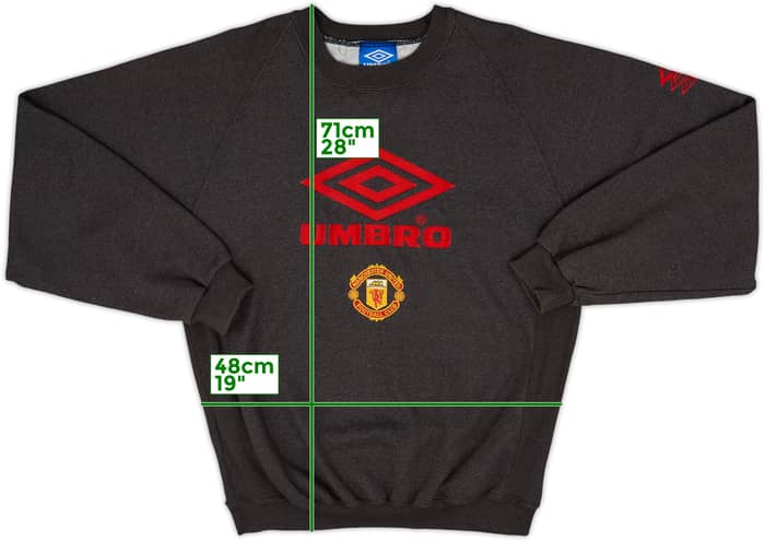 1995-96 Manchester United Umbro Sweat Top - 8/10 - (L)