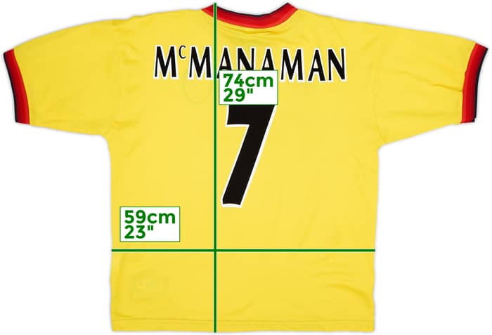 1997-99 Liverpool Away Shirt McManaman #7 - 8/10 - (XL)