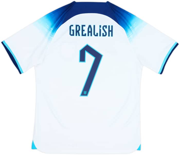 2022-23 England Home Shirt Grealish #7 - 9/10 - (M)