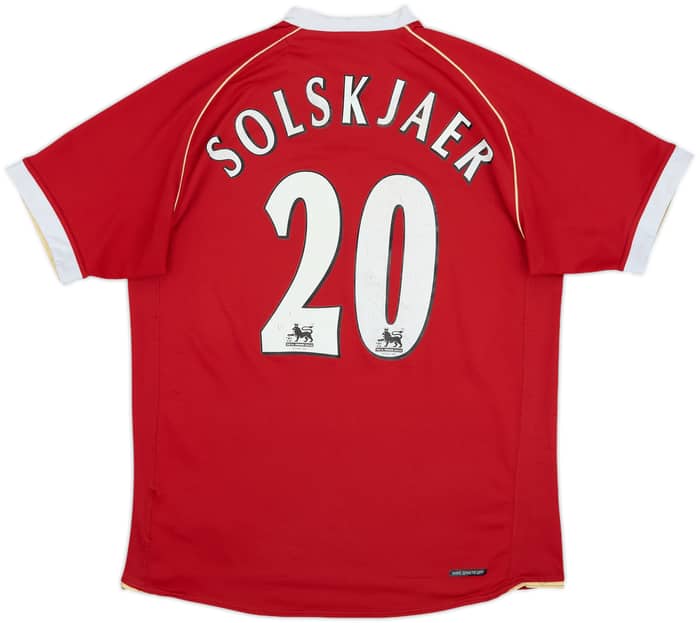 2006-07 Manchester United Home Shirt Solskjaer #20 - 6/10 - (M)