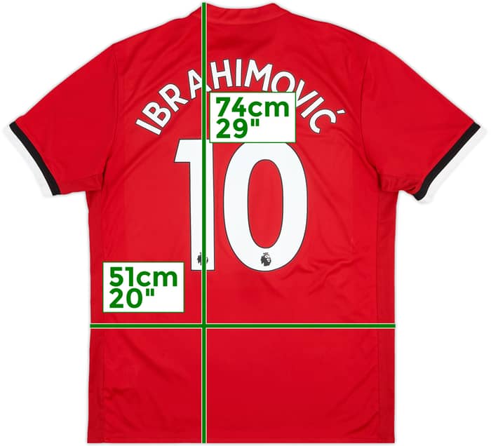 2017-18 Manchester United Home Shirt Ibrahimovic #10 - 6/10 - (L)