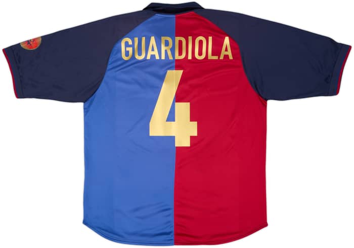 2004-05 Barcelona '1999-00' Nike Reissue Home Shirt Guardiola #4 - 7/10 - (L)