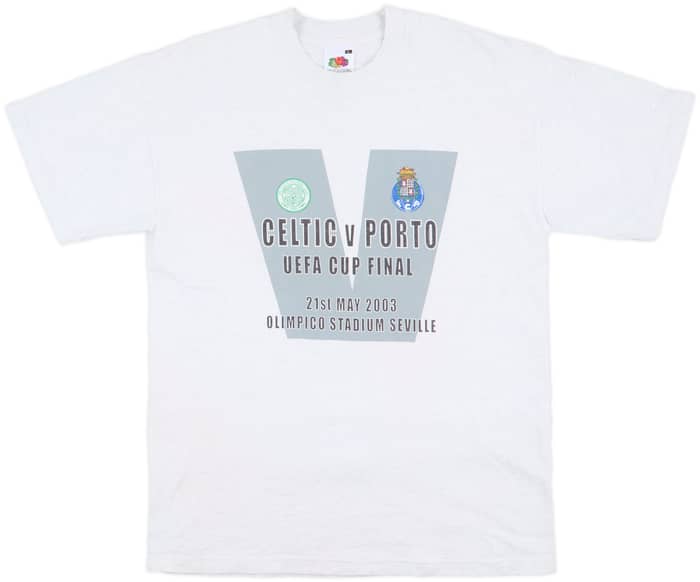 2002-03 Celtic 'UEFA Cup Final' Graphic Fan Tee - 6/10 - (L)