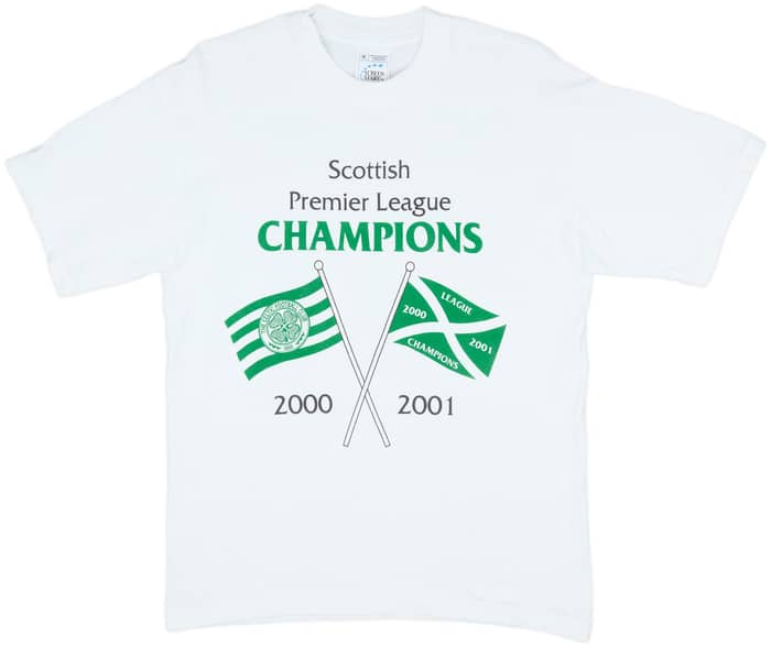 2000-01 Celtic 'Champions' Graphic Tee - 6/10 - (S)