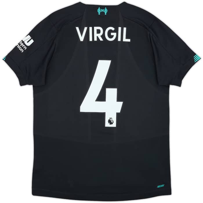 2019-20 Liverpool Third Shirt Virgil #4 - 9/10 - (XL.Boys)