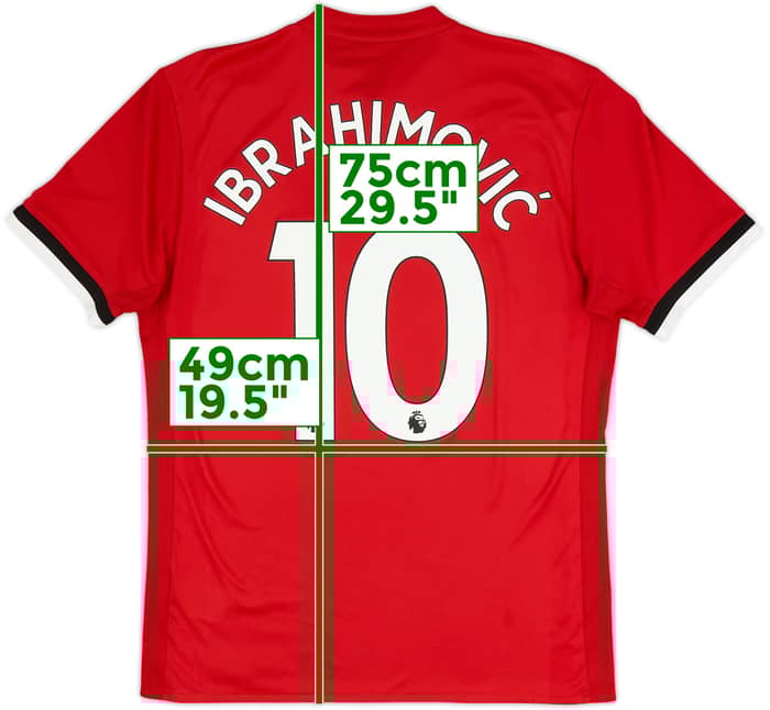 2017-18 Manchester United Home Shirt Ibrahimovic #10 - 6/10 - (M)