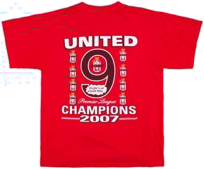 2007-08 Manchester United Graphic Fan Tee - 9/10 - (L)