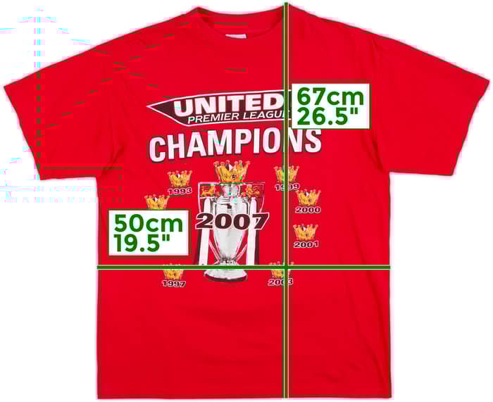 2007-08 Manchester United Graphic Fan Tee - 9/10 - (L)
