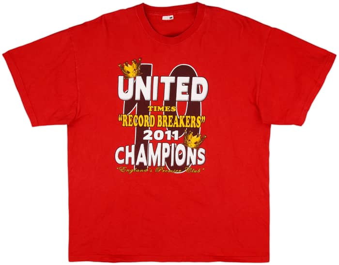 2010-11 Manchester United Cotton Tee - 8/10 - (XL)