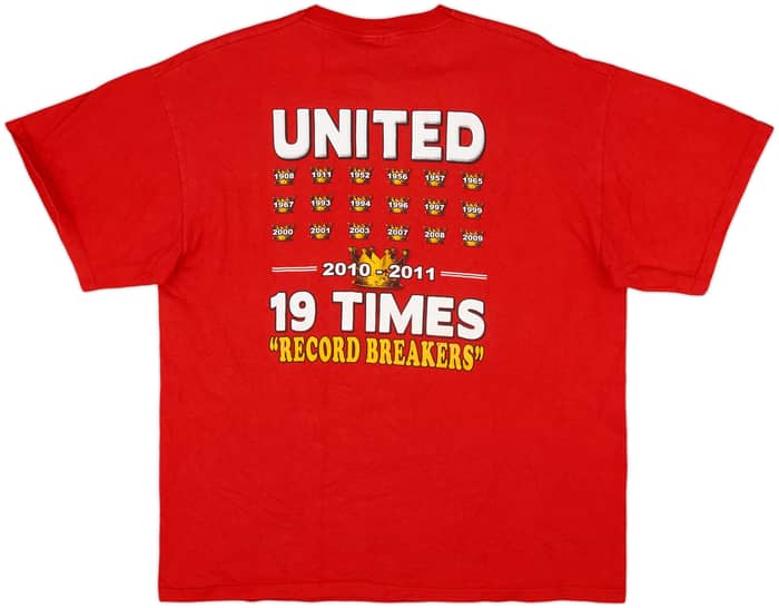 2010-11 Manchester United Cotton Tee - 8/10 - (XL)