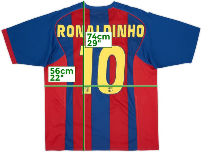 2004-05 Barcelona Basic Home Shirt Ronaldinho #10 - 8/10 - (L)