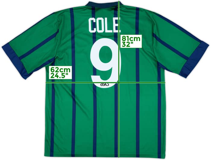 1994-95 Newcastle Third Shirt Cole #9 - 8/10 - (XXL)