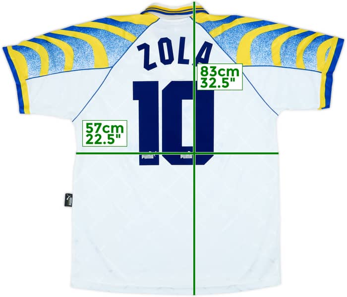 1995-97 Parma Home Shirt Zola #10 - 8/10 - (XL)