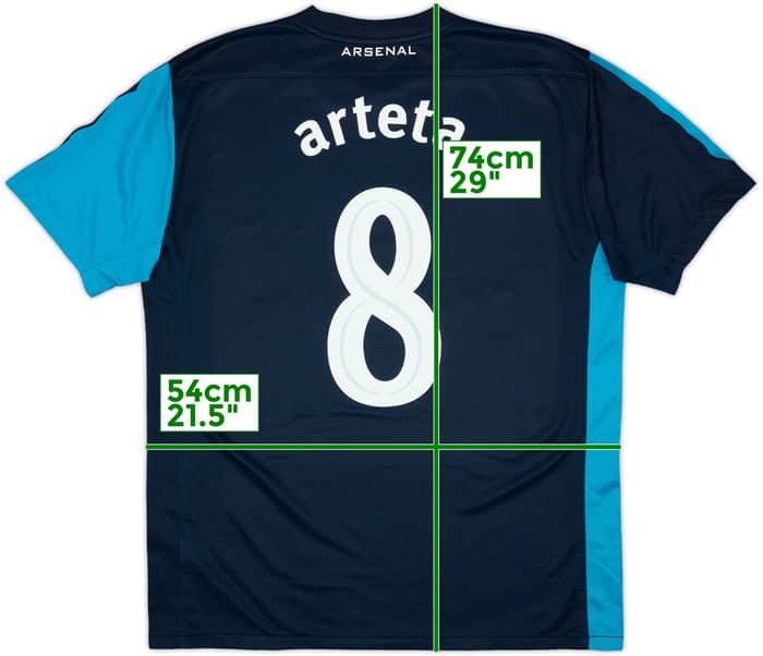 2011-12 Arsenal Away Shirt Arteta #8 - 7/10 - (L)
