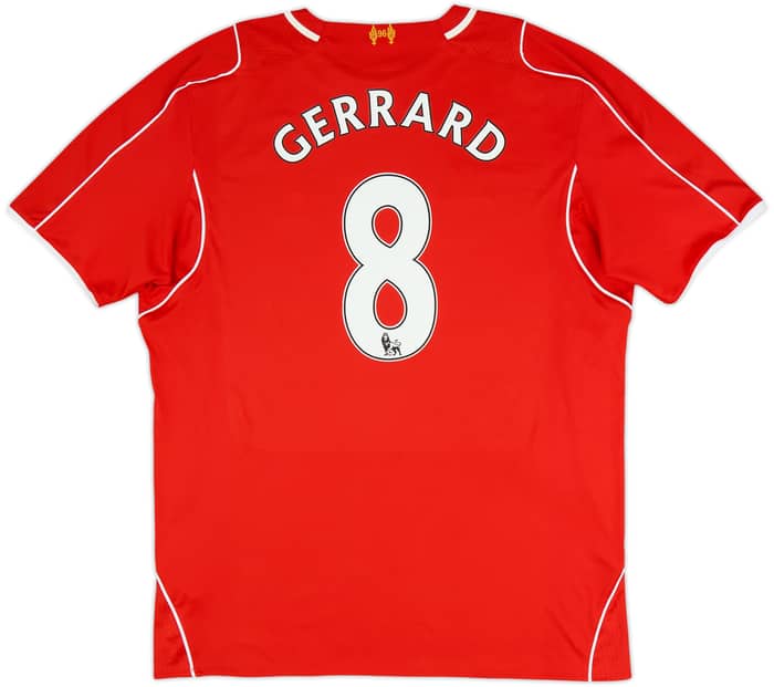 2014-15 Liverpool Home Shirt Gerrard #8 - 7/10 - (XXL)
