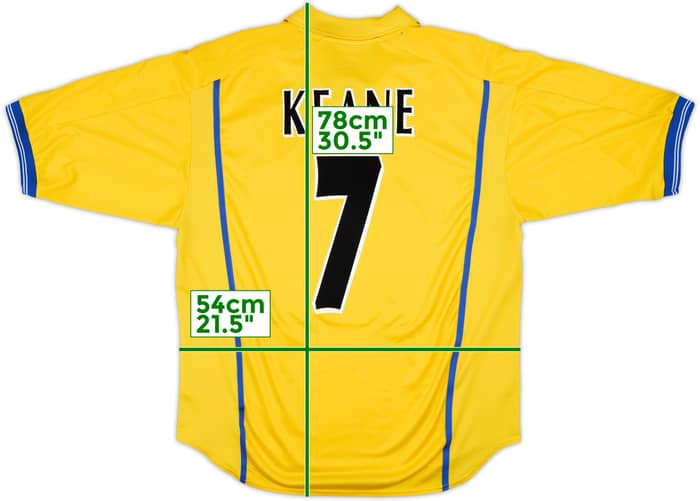 2000-02 Leeds United Away Shirt Keane #7 - 8/10 - (L)