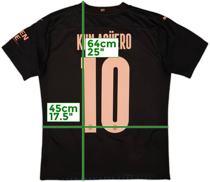 2020-21 Manchester City Away Shirt Kun Aguero #10 - 5/10 - (S)