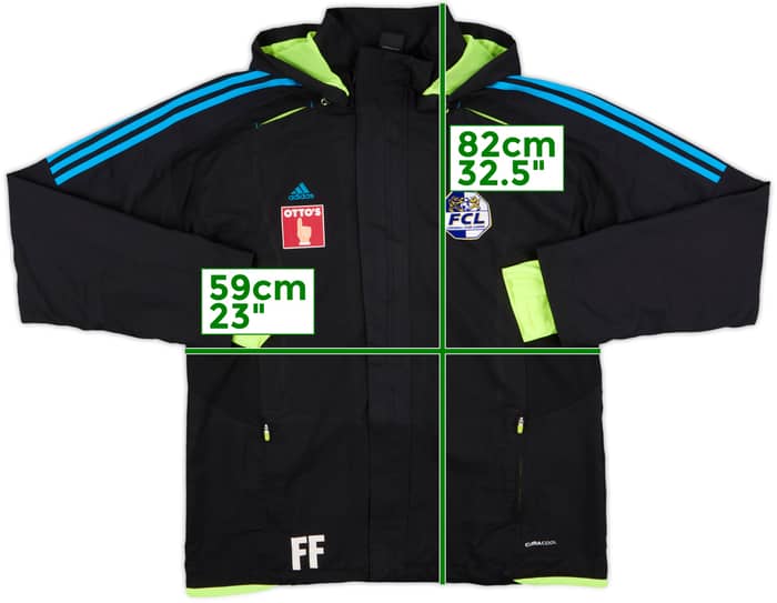 2011-12 Luzern adidas Staff Issue Hooded Rain Jacket FF - 9/10 - (XL)