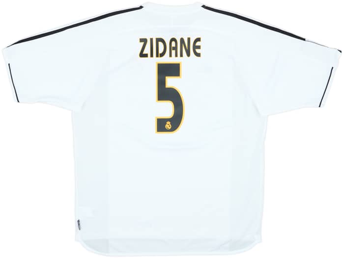 2003-04 Real Madrid Home Shirt Zidane #5 - 9/10 - (XL)