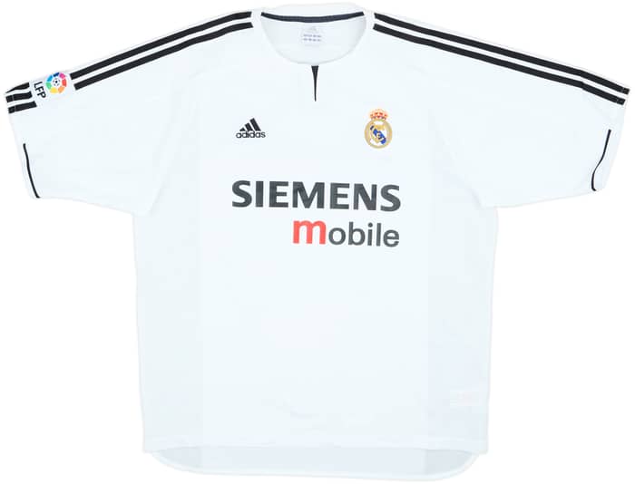 2003-04 Real Madrid Home Shirt Zidane #5 - 9/10 - (XL)