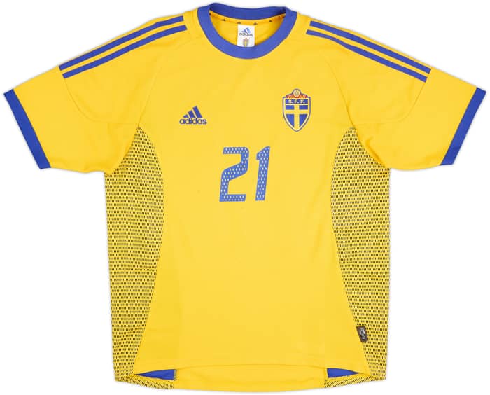 2002-03 Sweden Home Shirt Ibrahimovic #21 - 6/10 - (M)