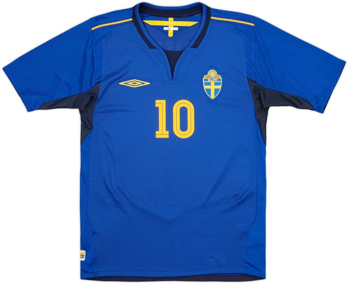 2004-06 Sweden Away Shirt Ibrahimovic #10 - 9/10 - (M)