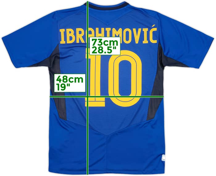 2004-06 Sweden Away Shirt Ibrahimovic #10 - 9/10 - (M)