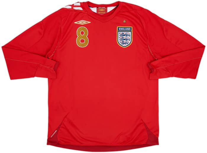 2006-08 England Away L/S Shirt Lampard #8 - 8/10 - (L)