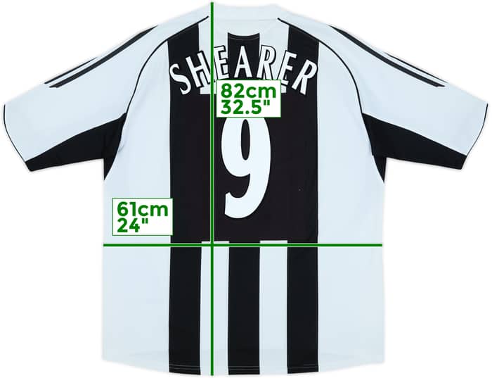 2005-07 Newcastle Home Shirt Shearer #9 - 6/10 - (XL)