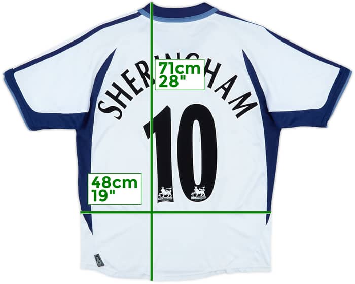 2001-02 Tottenham Home Shirt Sheringham #10 - 7/10 - (S)