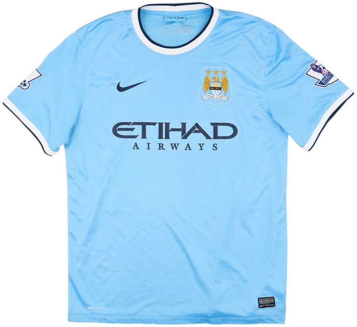 2013-14 Manchester City Home Shirt Kun Aguero #16 - 8/10 - (L)