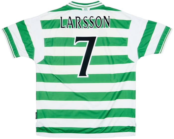 1999-01 Celtic Home Shirt Larsson #7 - 8/10 - (XXL)