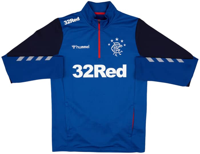 2018-19 Rangers Hummel 1/4 Zip Drill Top - 7/10 - (M)