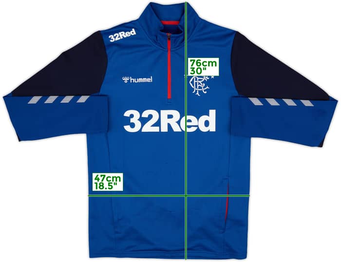 2018-19 Rangers Hummel 1/4 Zip Drill Top - 7/10 - (M)