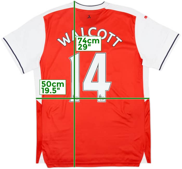 Camiseta de local del Arsenal 2016-17 Walcott #14 - 8/10 - (L)