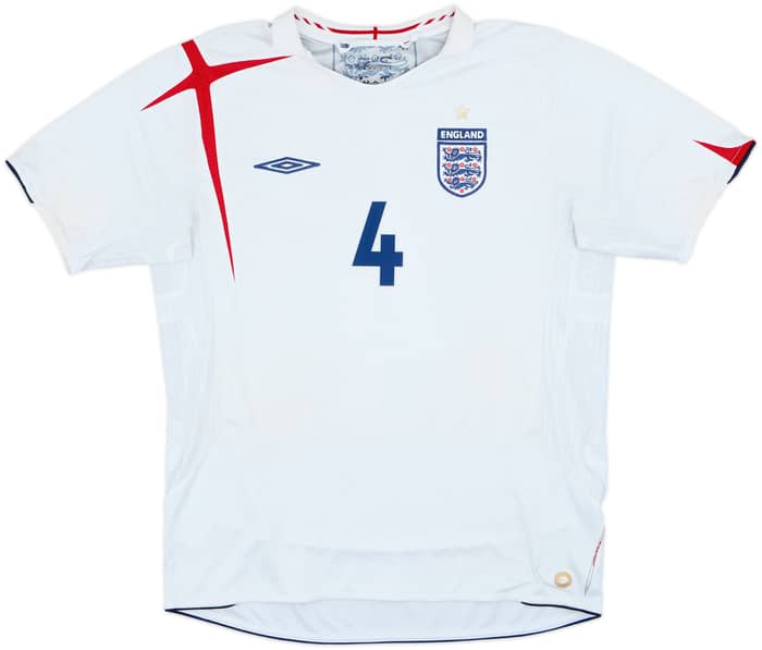 2005-07 England Home Shirt Gerrard #4 - 6/10 - (L)