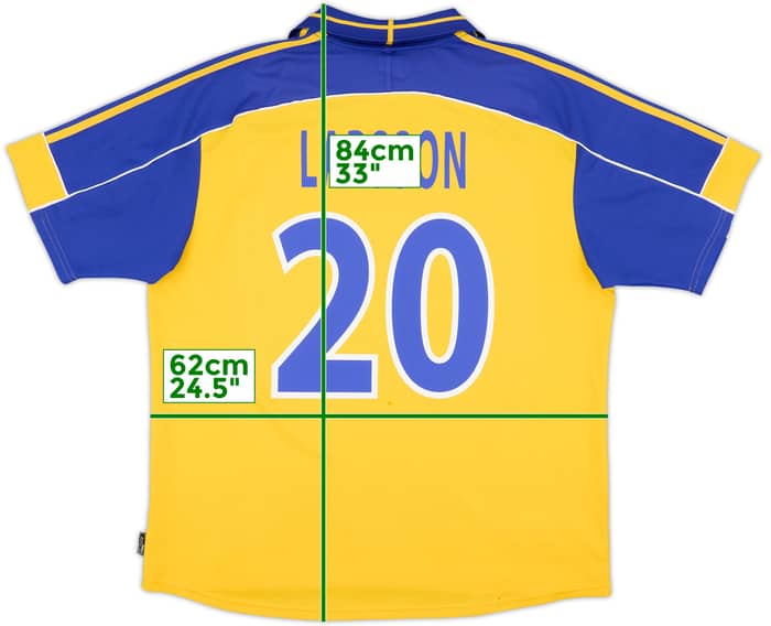 2000-02 Sweden Home Shirt Larsson #20 - 6/10 - (XL)
