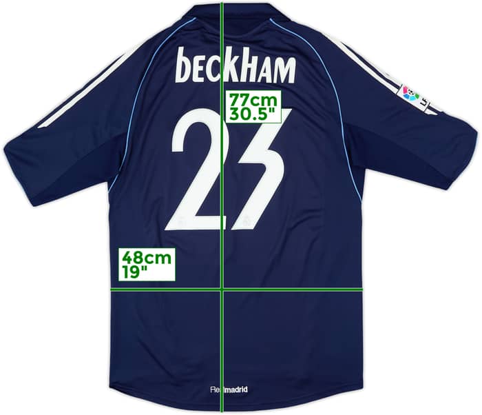 2005-06 Real Madrid Away Shirt Beckham #23 - 8/10 - (L)