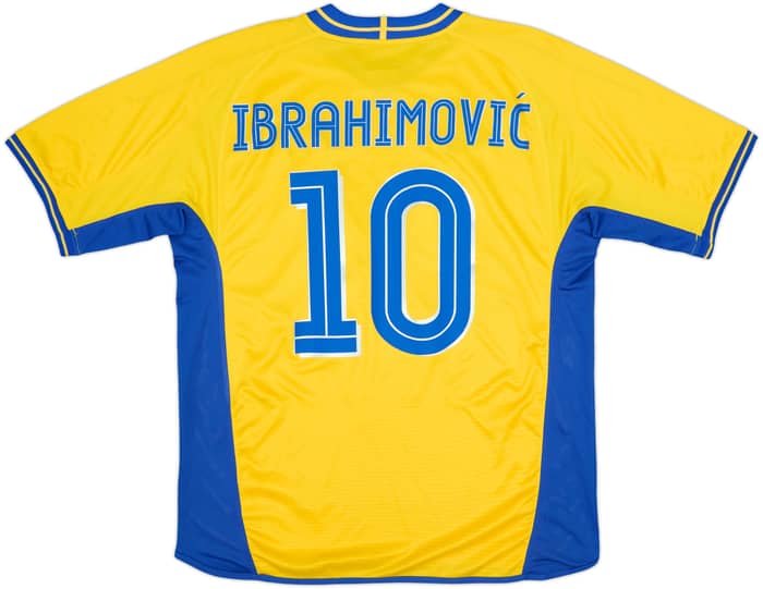 2003-04 Sweden Home Shirt Ibrahimovic #10 - 8/10 - (L)