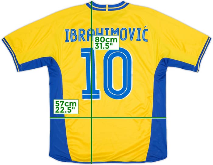 2003-04 Sweden Home Shirt Ibrahimovic #10 - 8/10 - (L)