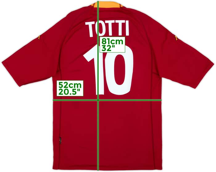 2000-01 Roma Home Shirt Totti #10 - 6/10 - (XXL)