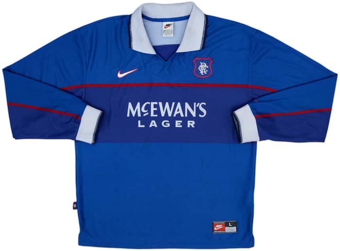 1997-99 Rangers Home L/S Shirt - 5/10 - (L)