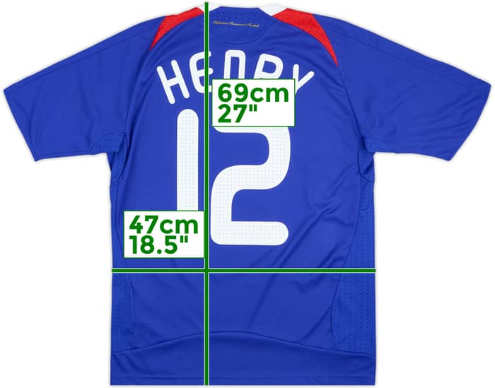 2007-08 France Home Shirt Henry #12 - 8/10 - (XL.Boys)