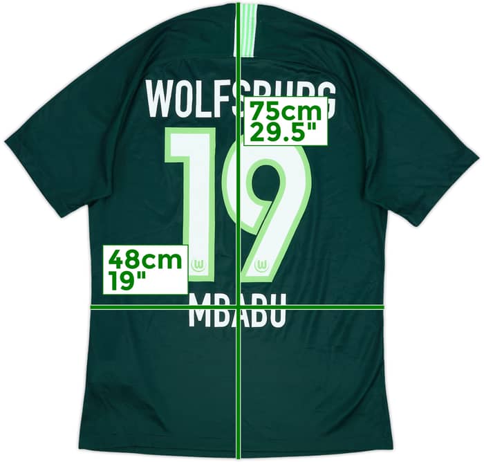 2019-20 Wolfsburg Home Shirt Mbabu #19 - 7/10 - (M)