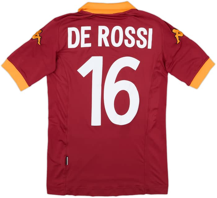 2012-13 Roma Home Shirt De Rossi #16 - 8/10 - (XS)
